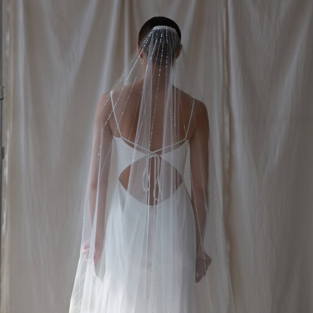 Sequined Wedding Veil